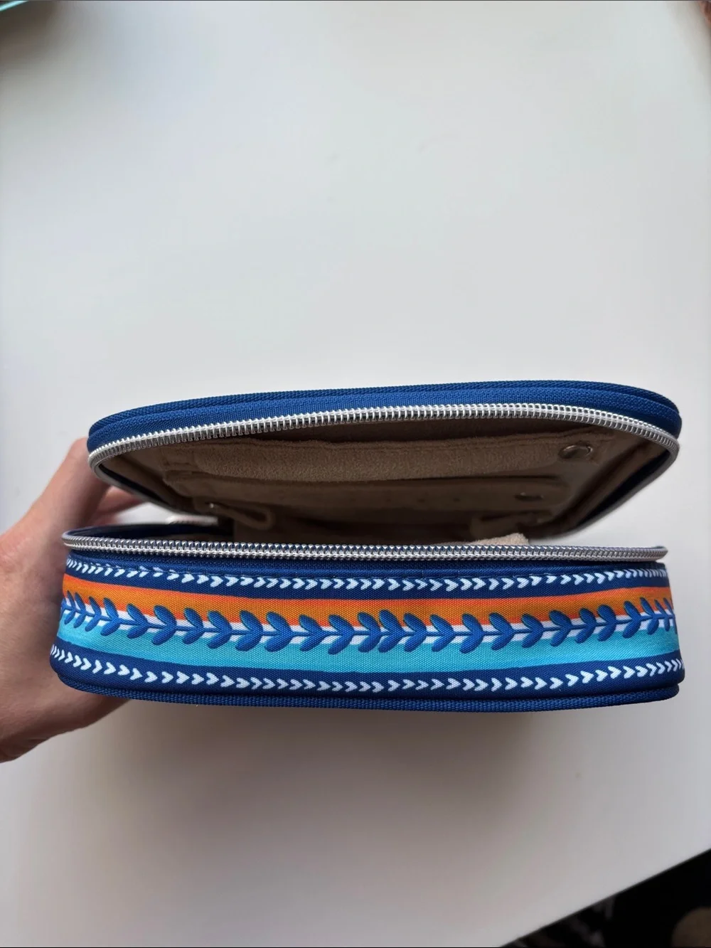 Brighton Blue Butterfly Floral Jewelry Case for Travel